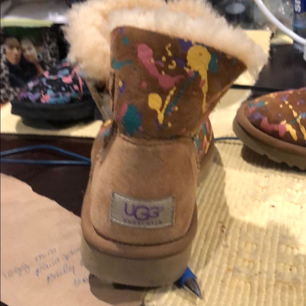 Ugg Mini Paint Splatter Bailey Button Boots - image 3
